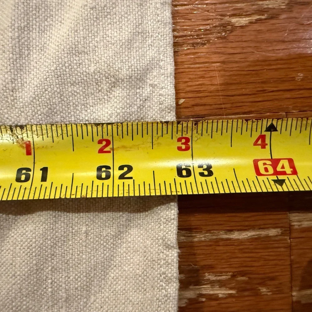 Vintage Scandinavian Folk Art Tablecloth Rectangular Linen Beige Red 63x51